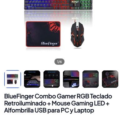 Combo gamer teclado mouse audífonos - Img 127599843