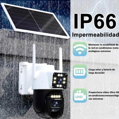 Cámara d seguridad/2 paneles solar/2 lentes 10 MPX/ Wifi - Img 122776556
