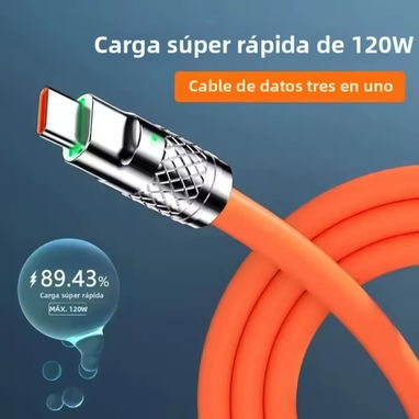3 en 1 cable carga rápida y datos /iPhone, iPad, USB, tipo C, ... - Img 119502703