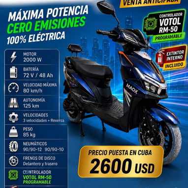VENDO MOTOS ELECTRICAS MARCA MAOX 2000 WATT 48 AH - Img 120885683
