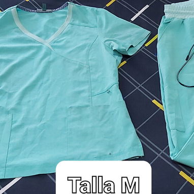 🥼👩‍⚕️Pantalón azul y blusa negra de pijama para guardia talla S y Pantalón negro talla XL - 2/4