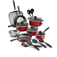 🪷Juego de Ollas Tramontina Antiadherente de 18 Piezas - Rojo🪷 - Img 56350057