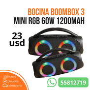 Bocina Boombox 3  MINI RGB 60W 1200MAH - Img 55620288