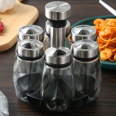 💫 Organizador de condimentos – set de 6 pomos de vidrio - Img 123003936