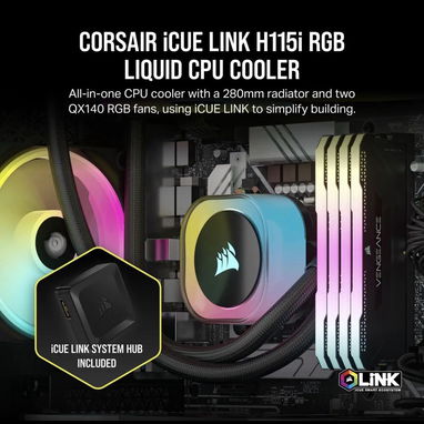 UFF!!_ENFRIAMIENTO LIQUIDO CORSAIR iCUE LINK H115i RGB|FANED QX140 AIO RGB(280mm)|LGA 1700/AM5|SELLADOS EN CAJA_53849890 - Img 108938241