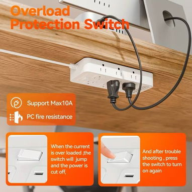 ☎️53544655 🛵 Entrega Disponible ⭐Regleta Multitoma con USB – Cable de 10 Pies ⭐ - Img 113685908