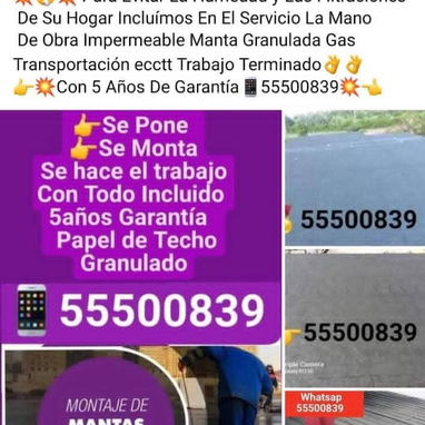 Montaje Reparación y Colocación De Papel De Techo o Manta Alfatica Para Eliminar La Humedad y Filtraciones De Su Hogar - Img 121511632