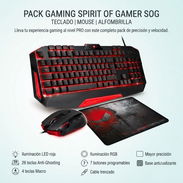 COMBO Teclado + Mouse + Alfombrilla Mousepad - PACK GAMING SPIRIT OF GAMER SOG 🎮 ⌨️🏠 40 USD - Img 56628417