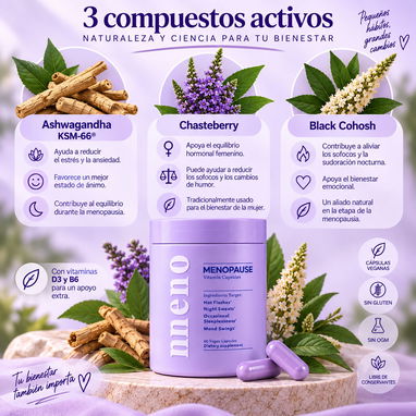 Nneno suplemento vegano Menopausia ashwagandha - 2/4