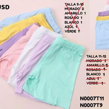 LICRAS, TOPS, SHORT ,PULLOVER DE NIÑ@S - 7/10