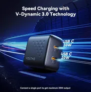 Cargador Carga Rápida CALIDAD Tecnología GaN 20W Doble Puerto USB-C para Celular iPhone Samsung Xiaomi NUEVO Rápido - Img 44600462