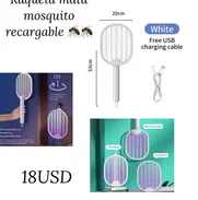 Raqueta mata mosquito recargable - Img 49858085