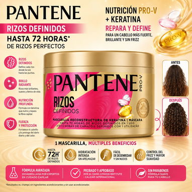 Mascarilla Capilar Pantene(Nutre,Hidrata,Rizos,Repara)precio por unidad - Img 123442582