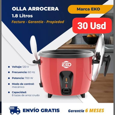 Arrocera Eko 1.8 Lt, Garantía de 6 meses, Entrega gratis en toda La Habana - Img 125562535