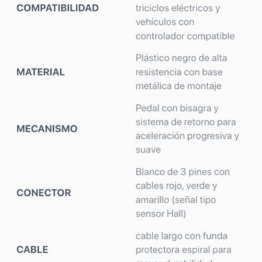Pedal acelerador de pie vehículos eléctricos - 3/4