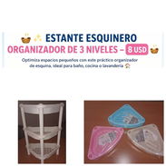 ESTANTE ESQUINERO DE TRES NIVELES. ORGANIZADOR DE TRES NIVELES - Img 55970110