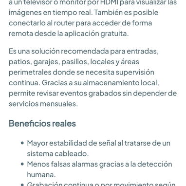 Sistema de cámaras de seguridad VORGUT con DVR de 4 canales, 4 cámaras bullet y disco duro de 500GB 🌐 - 5/6