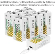 Oferta!!!..20 usd la pareja...Baterías 9v de litio recargables por usb-tipo c - Img 53600698
