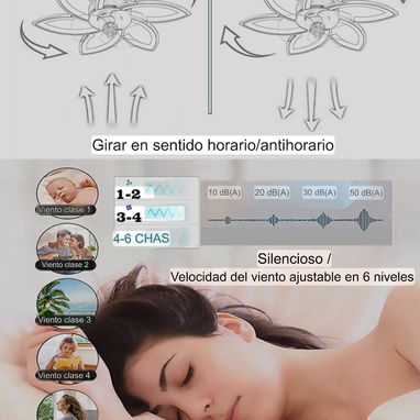 LÁMPARA DE FLOR DORADA CON VENTILADOR - 5/8