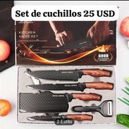 Juego de cuchillos con el cabo de madera en 25 USD - Img 57208807