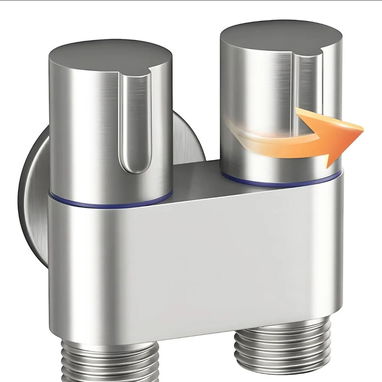 Bidé De Mano Grifo Para Baño Pulverizador Con Válvula Angular Plateado Ducha de aseo para inodoro - Img 117212086