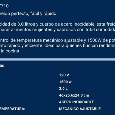 Freidora eléctrica de aceite de 3L marca EKO 🔷️ $62 - 2/2