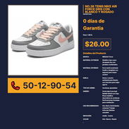 NO 36 TENIS NIKE AIR FORCE GRIS CON BLANCO Y ROSADO VPT# -0144 - Img 56244014