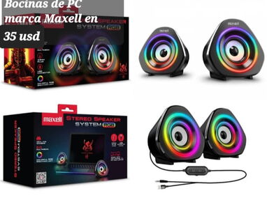 Bocinas de PC de colores marca maxell nueva en su caja - Img main-image-44815368