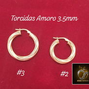 Variados modelos de argollas de oro 10k - Img 56444222