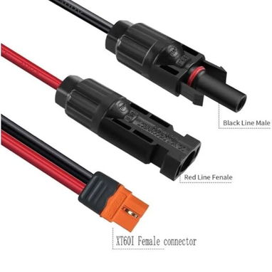 Cable adaptador fotovoltaico de panel solar mc4 a XT60i . Calibre 16 / 8 metros - 2/2
