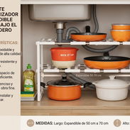 Estante organizador de gabinete expandible para debajo del fregadero (DH) - Img 55738849