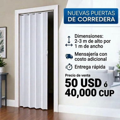 🚪✨ PUERTA DE CORREDERA PLEGABLE – 2.03M ALTO X 1M ANCHO, RESISTENTE Y MODERNA – 50 USD - 3/5