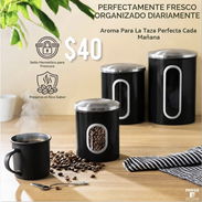Set de pomos para encimera para granos café y azúcar - Img 57992044