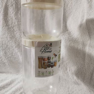 💜Set de 2 envases plásticos con tapa enroscada Capacidad: Pequeño: 710 ml= 24 onzas Grande: 1.4 lt=47.3 onzas 7 usd - Img 123779591
