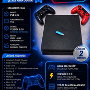 ​🎮 SE VENDE PS4 SLIM 1TB - VERSIÓN 9.0.0 (DESBLOQUEADO) 🎮 - Img 56832986