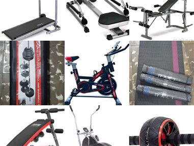 Caminadora, bicicleta de spinning, banco de abdominales, prom, estera de yoga, escaladora, pesas mancuernas, remo. gym - Img main-image