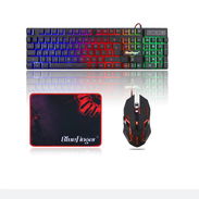 BlueFinger Combo Gamer RGB Teclado Retroiluminado + Mouse Gaming LED + Alfombrilla USB para PCyLaptop - Img 57593516