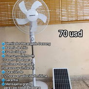 Ventilador Recargable de Pedestal Dawang 70 usd con panel solar y mensajería gratis para casi toda la Habana - Img 56219471