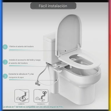 🧼🚽 Accesorio de Limpieza con Agua para tu Baño (Bidé Universal Desmontable) 🧻🚫 - 3/5