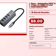 Hoco – Adaptador HB1C 4 en 1 Tipo-C a USB 3.0 con Velocidad 5Gbps . - Img 57563984