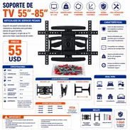 📺 SOPORTE DE TV ARTICULADO DE 55–85" S.P.C - Img 57304497
