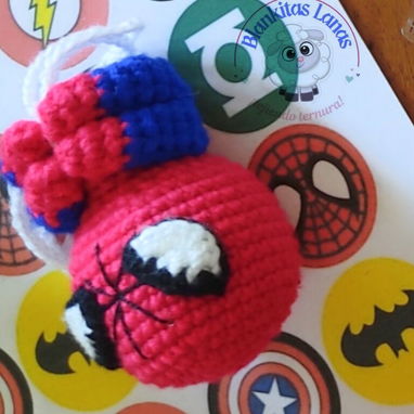 Colgante Spiderman amigurumi (crochet). - Img 123367543
