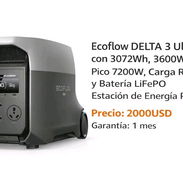 Ecoflow DELTA 3 Ultra con 3072Wh, 3600W - Pico 7200W, Carga Rápida y Batería LiFePO Estación de Energía Portátil - Img 54862754