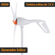 Generador Eólico VEVOR 500W 12V Turbina de Viento 3 Aspas Con Controlador MPPT Kit Con Anemómetro Para Casa - Img 55745934