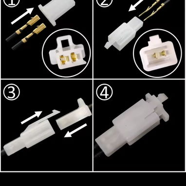 Estuche de terminales eléctricos para la instalación de su carro y moto con sus fichas hembra y macho y tomas plásticas. - Img 114004870