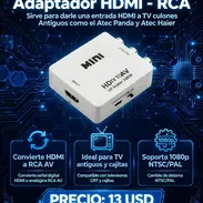 ADAPTADOR HDMI A RCA . CONVIERTE TU TELEVISOR CULON EN HDMI . CUENTO CON MENSAJERIA ADICIONAL - Img 57942052