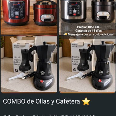 Olla reina + arrocera, + cafetera eléctrica, + batidora. Varios combos disponibles - 2/3