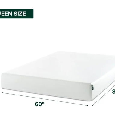 Zinus - Colchón de espuma viscoelástica con té verde de 10 pulgadas, tamaño Queen 🌐 - 3/5