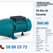 BOMBA DE AGUA AUTOCEBANTE BRAS-JET370 0.5HP VPT-0050 - Img 55991601