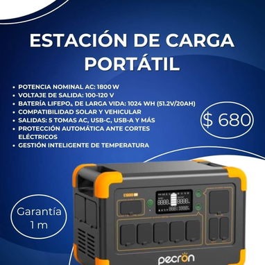 1800 w. Estación de energía MÁS barata, de buena calidad y duradera! Con Domicilio incluído, Factura y garantía de 1 mes - 2/3